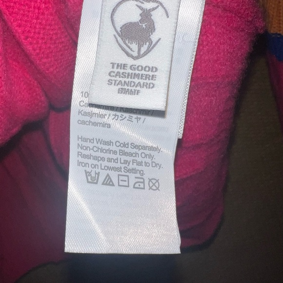 J. Crew Men’s Cashmere Cable- Knit Sweater in Stripe Size Large - Picture 4 of 6